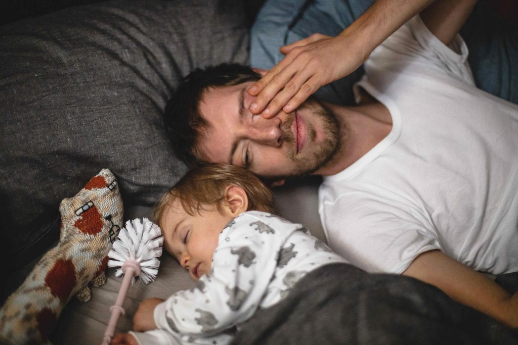 MaPa — father with a sleeping child